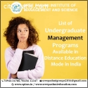 List of Undergraduate Management Program