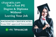 Get a Fast PG Degree & Diploma Without L