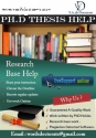 Phd Thesis Writing Services