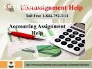 Accounting Assignment Help | Call 1-844-