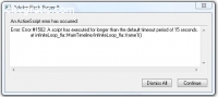 adobe flash player script error popup