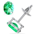 Buy  0.97cttw  Green Emerald Earrings