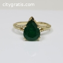 Buy 2.21 cttw Pear Shape Emerald Ring