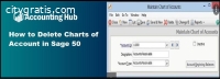 Delete Charts Of Account In Sage 50 : St