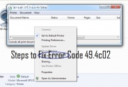 Get rid of Fix HP Printer Error 49.4 c02