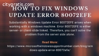 How to fix Windows Update Error 80072EFE