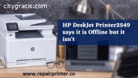 HP DeskJet printer2549 says it is off