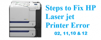 HP Laserjet Printer Error 02, 11, 12