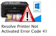 HP Printer not activated error code 41