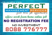 Job Without Investment and Registration