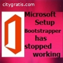 Microsoft bootstrapper stopped working