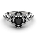 Order Vintage Black Diamond Engagement R