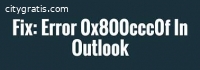 Outlook Error Code 0x800ccc0f