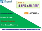 Perform Hotmail Password recovery if in