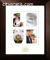 Portrait Wedding Frame with Gold Foil