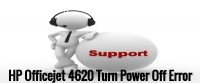 Resolve HP Officejet 4620 Turn Power Off