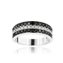 White Gold Black Diamond Wedding Rings